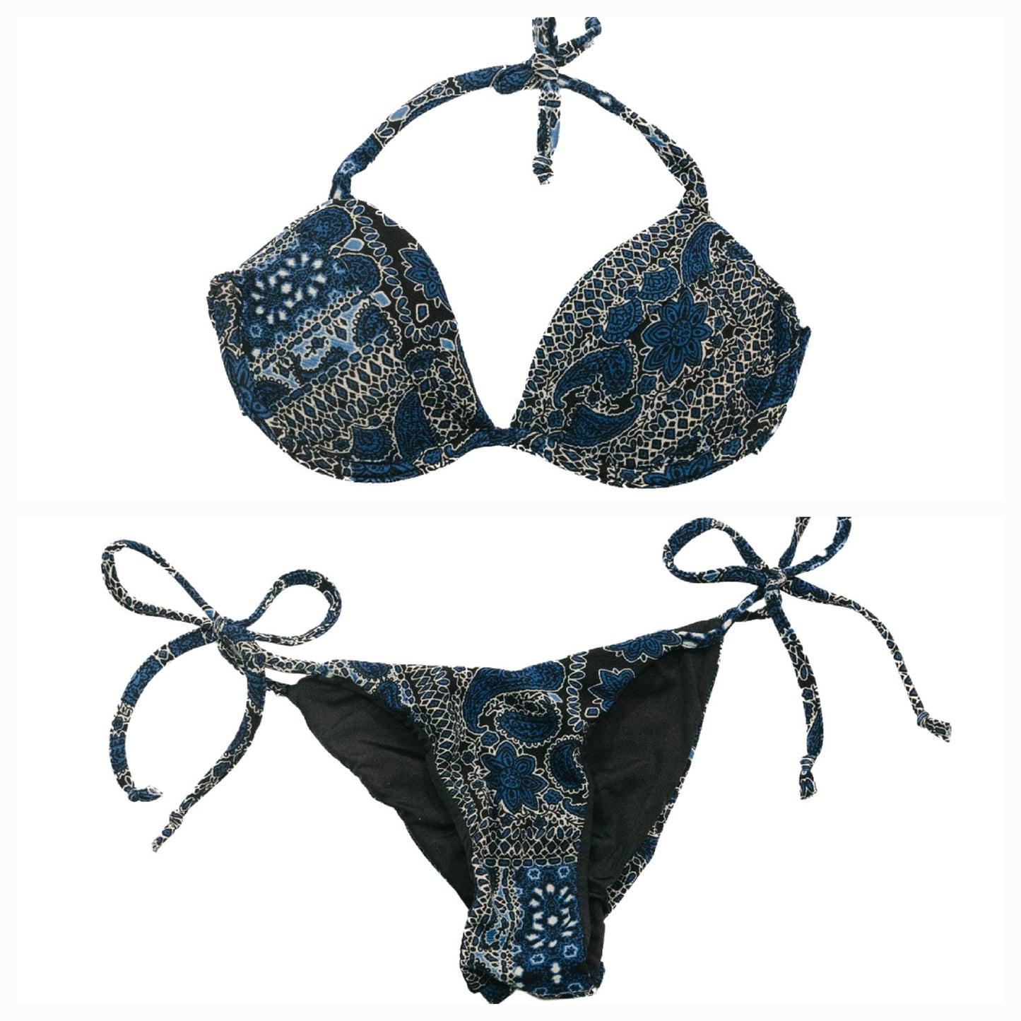 Green Bohemian V-shaped Bikini Bottoms