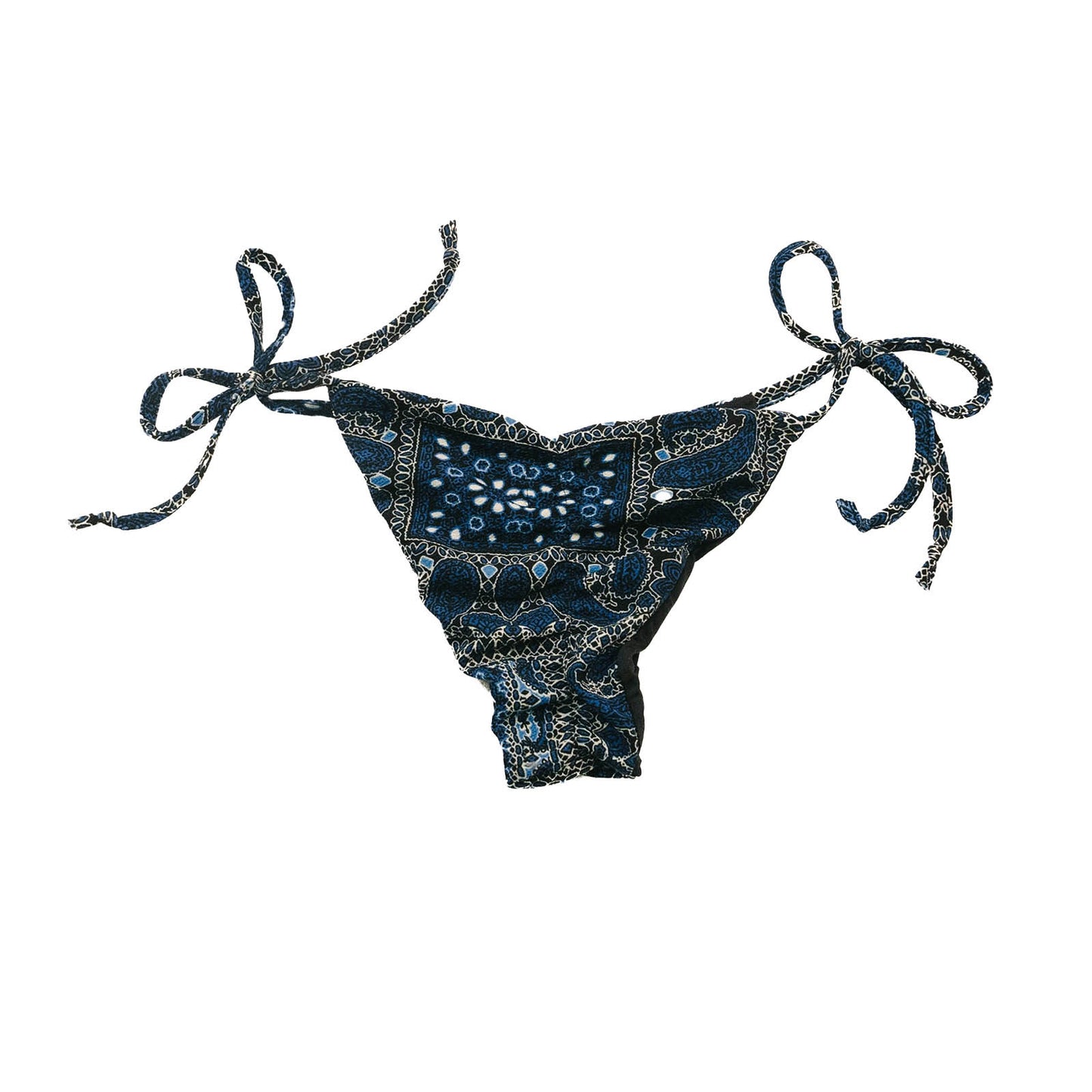 Green Bohemian V-shaped Bikini Bottoms