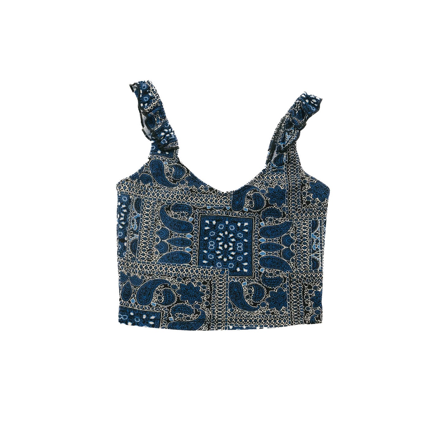 Green Bohemian Crop Top