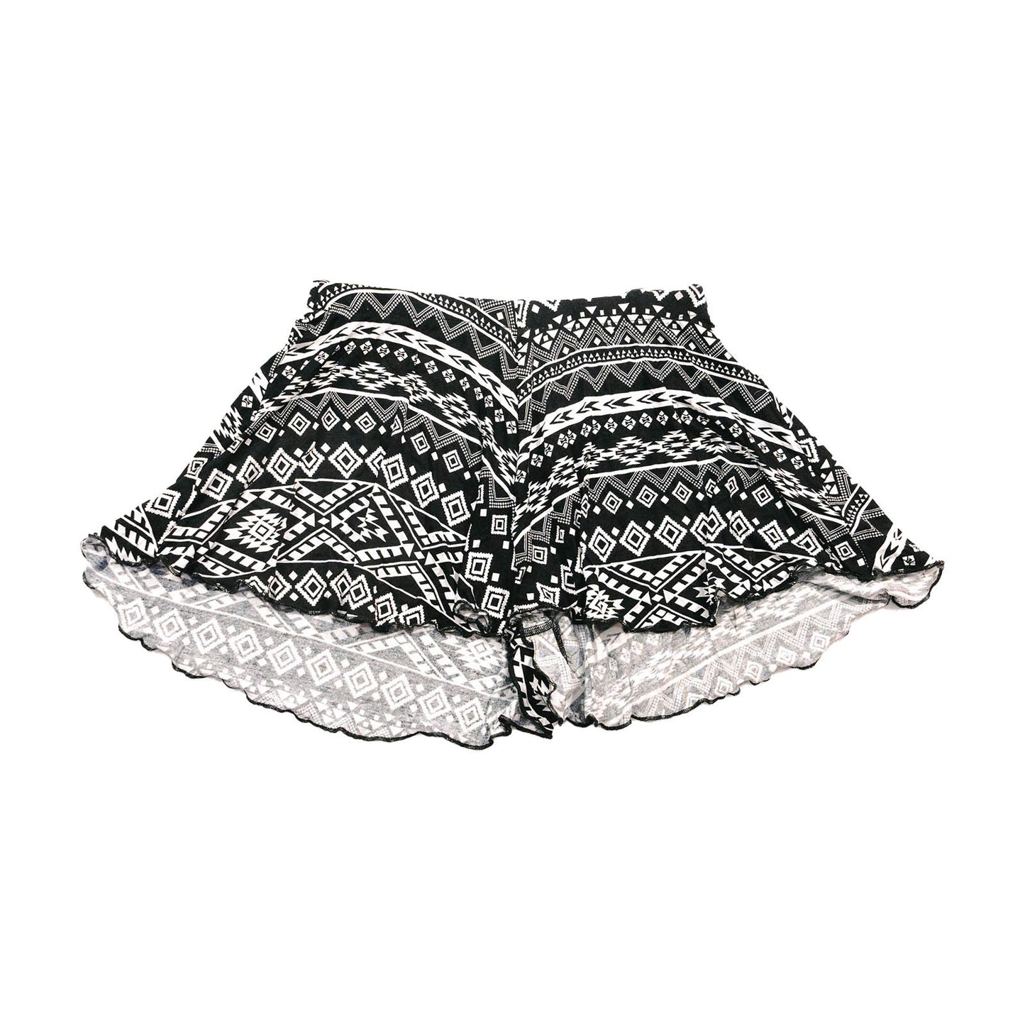 Black/White Aztec Printed Skorts