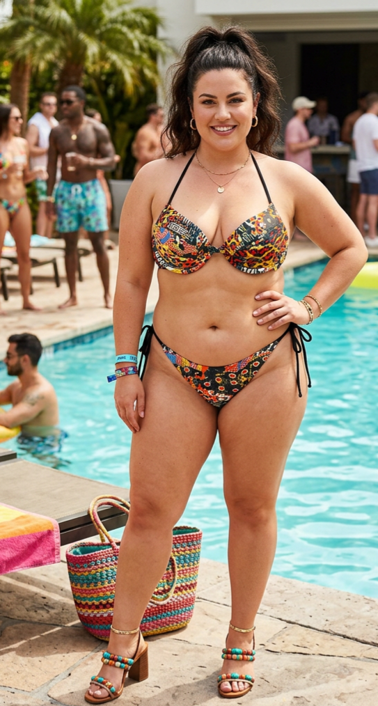 Animal Print Padded Bikini Top